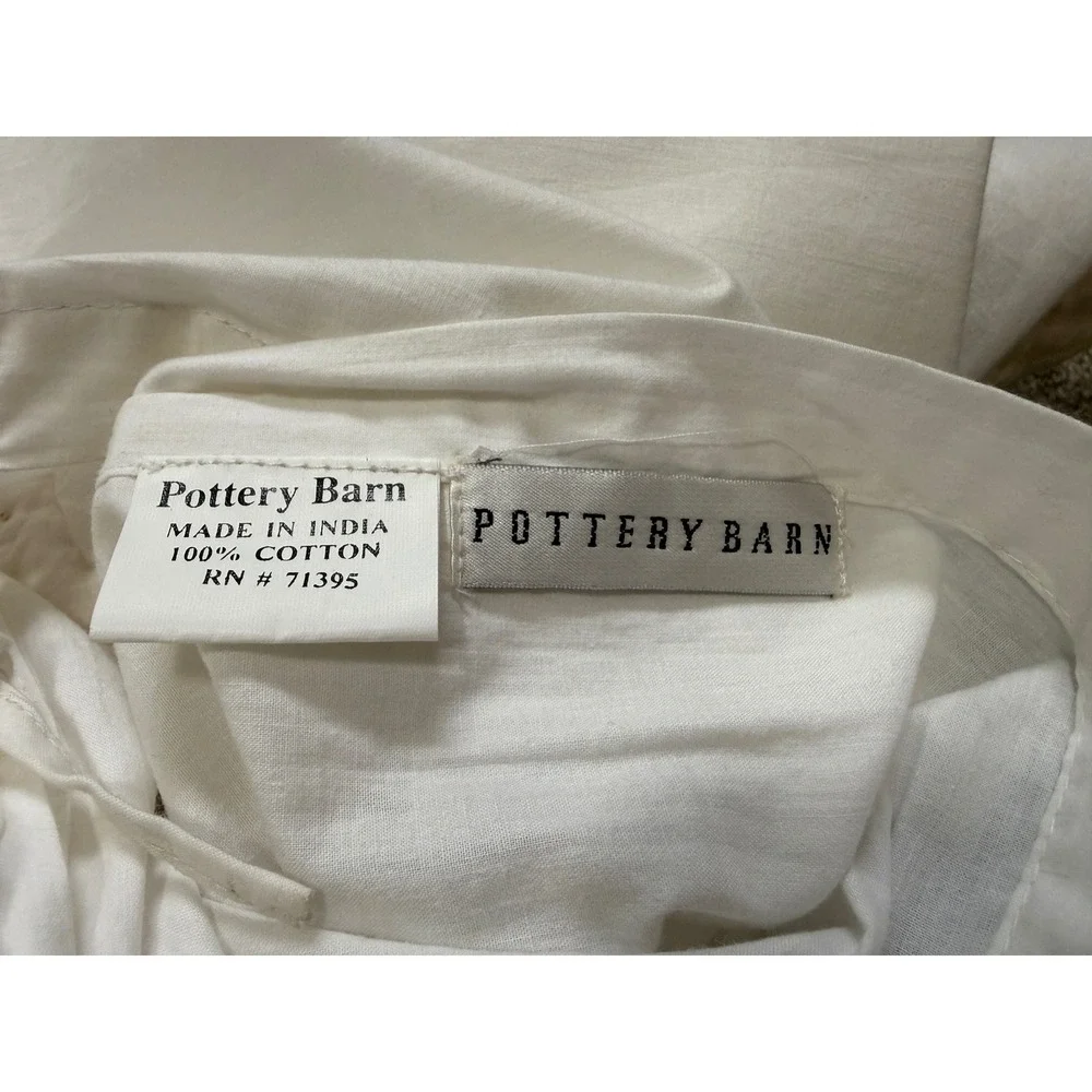 Pottery Barn (1) Standard Pillow Sham Quilted Patchwork Cotton Envelope Farm